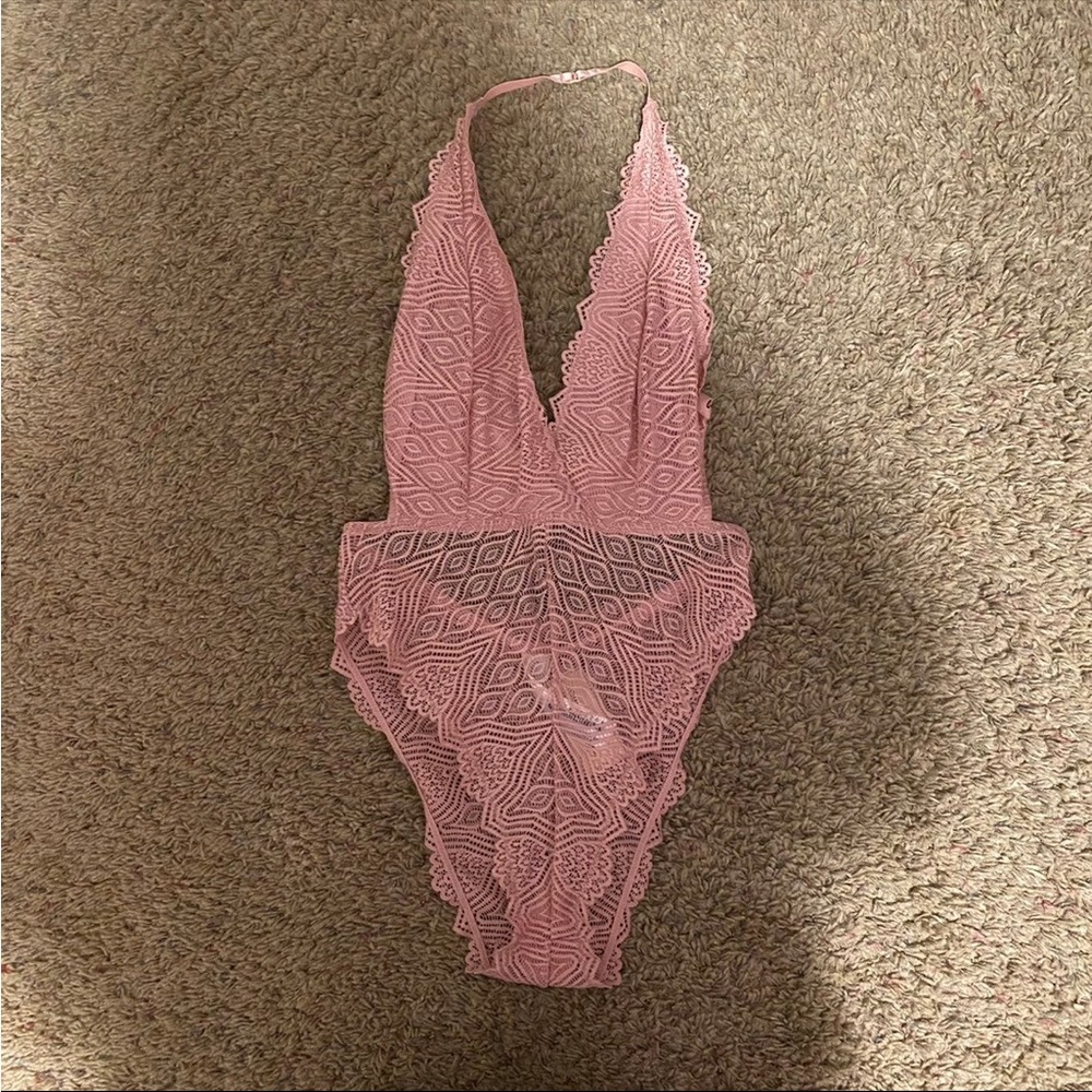 Pink Lace Bodysuit